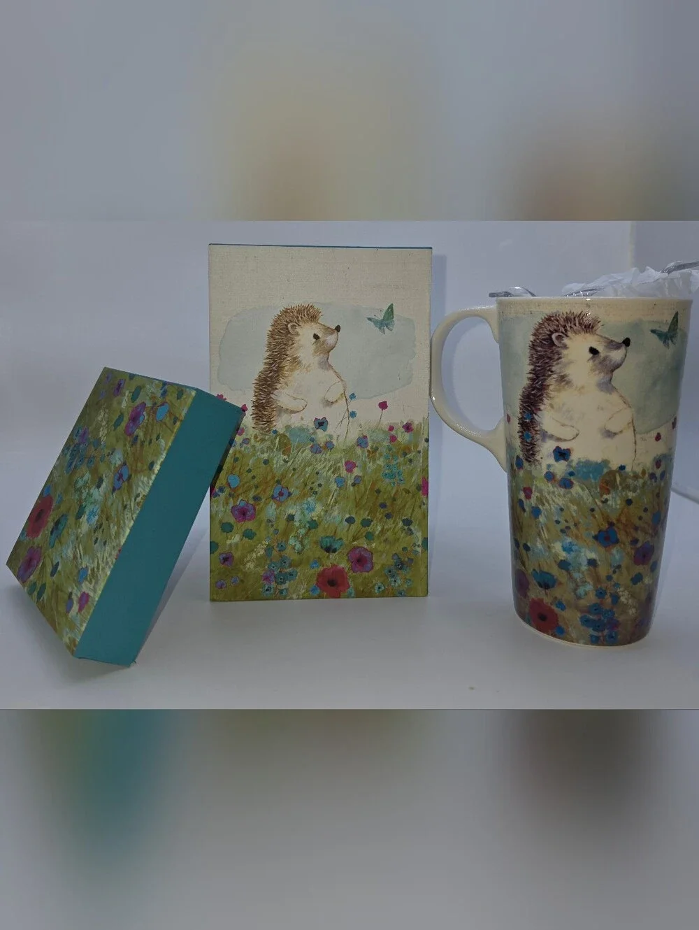 Woodland Whimsy Hedgehog Ceramic Mug & Matching Keepsake Gift Box Set